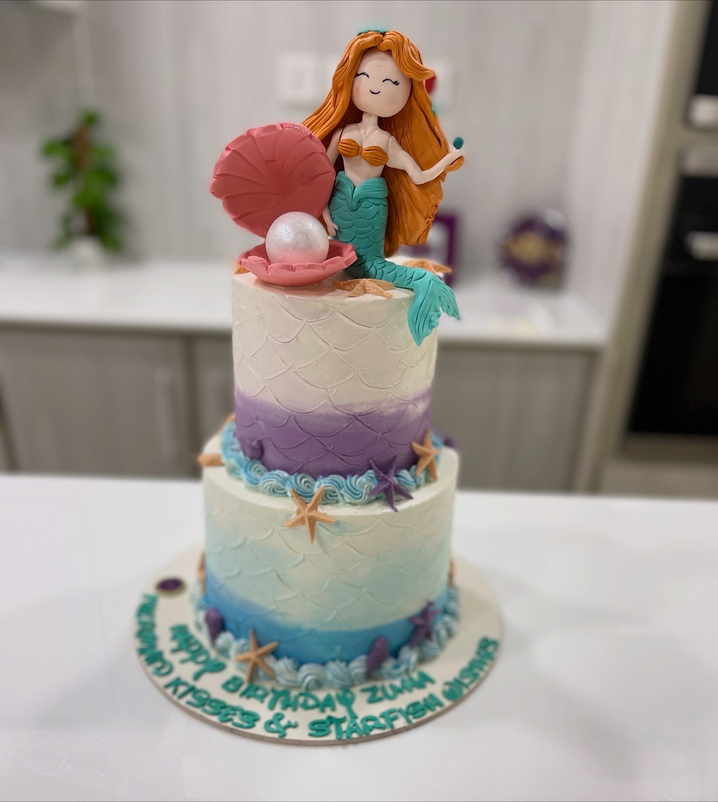 Mermaid 2 Tiers Cake