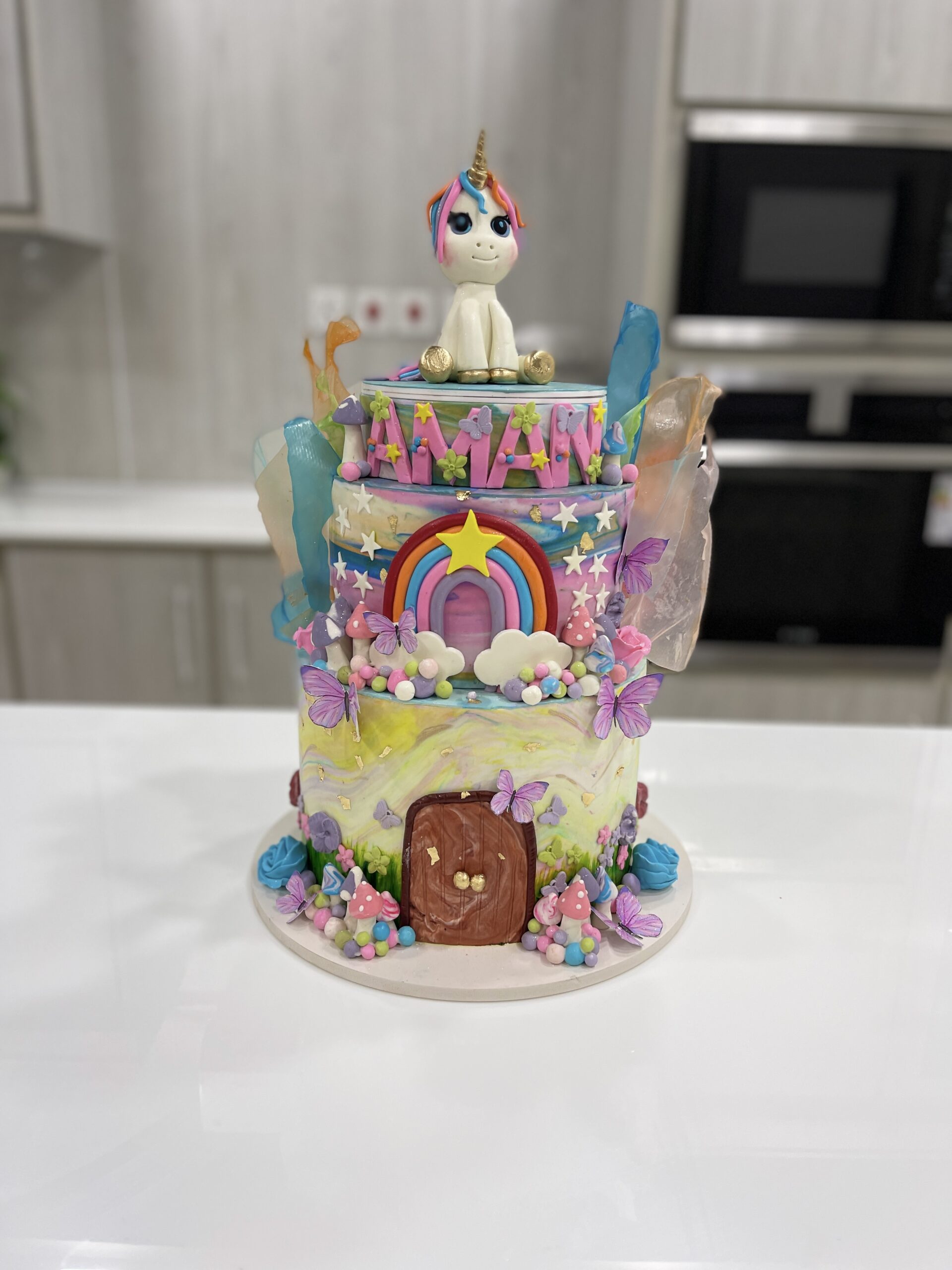 Rotating Unicorn Cake